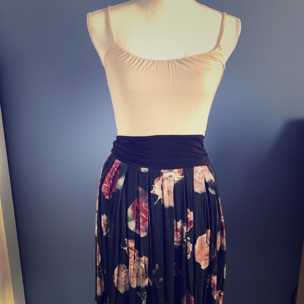 Bailey 44 Floral/Nude spaghetti strapped dress